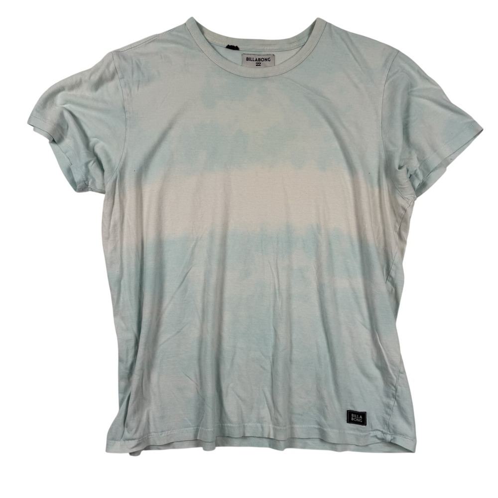 Billabong Tie Dye T Shirt Large Tailored Fit Blue White Surf‎ Skate Beach Tee